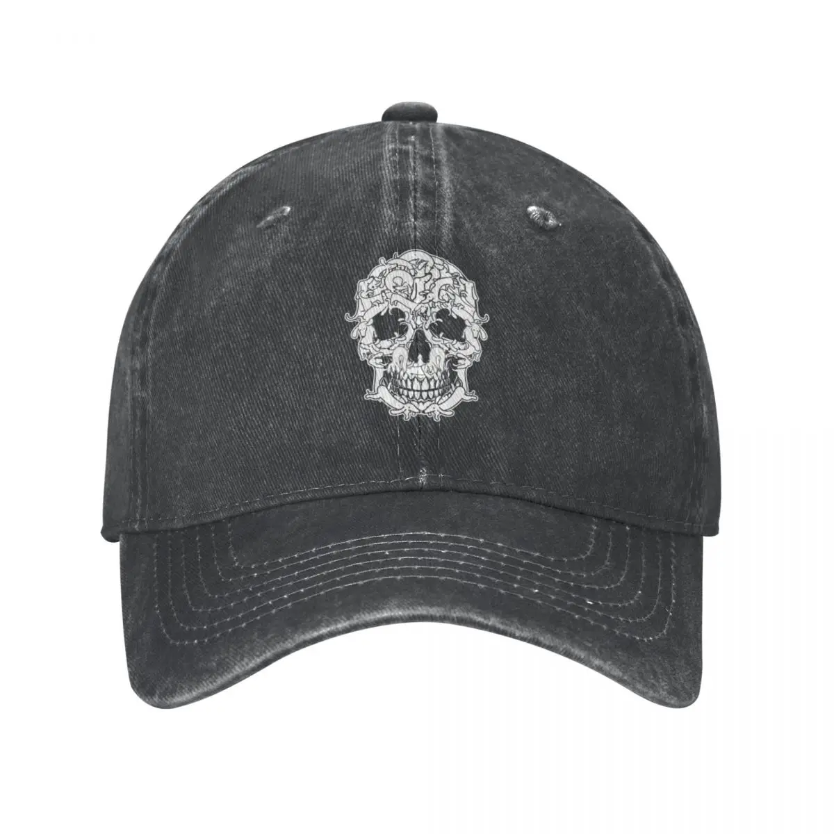 

Skull Dachshund Dog Funny Halloween Costume Cowboy Hat Cap male cap Women's cap Men's
