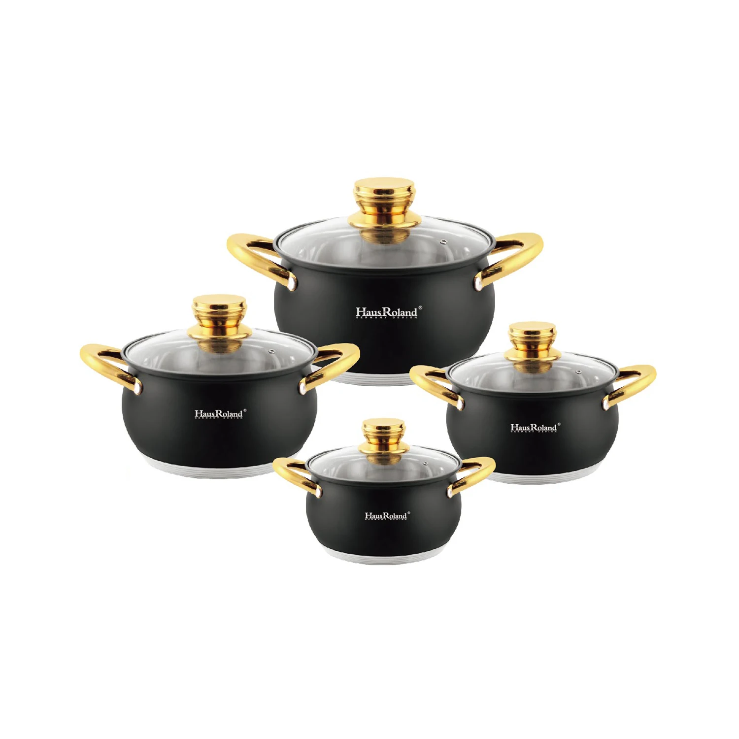 

Panela Inox Camping Kitchen Cooking Utensil Ware Pot Set Glass Lid Stainless Steel Cookware Sets For Outdoor Cooking Set