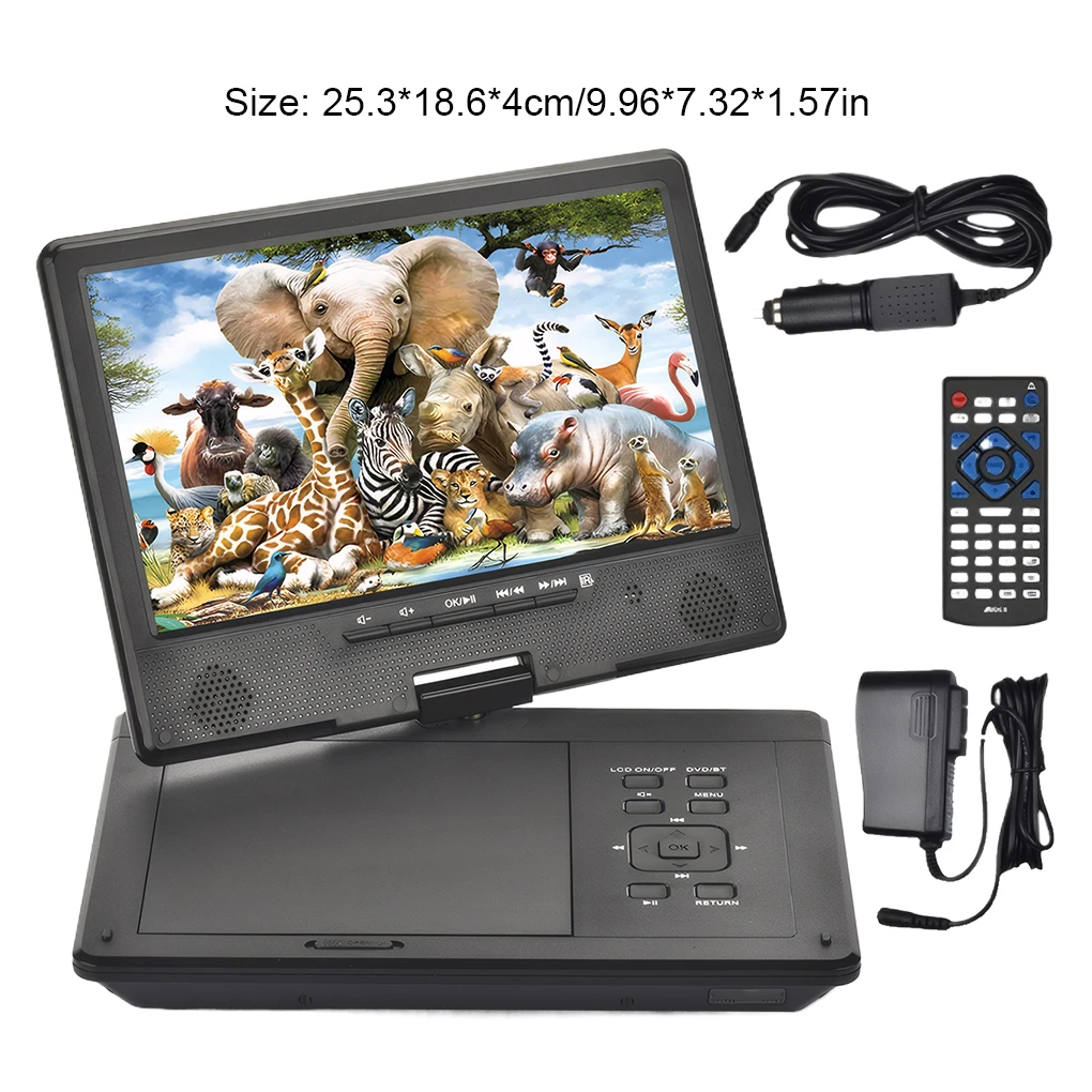 12.5Inch Wireless DVD Player With Remote Control Bluetooth Player Portable Full-format in-car English Headphones CD Player