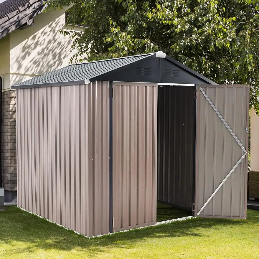 

Outdoor Storage Shed, Metal Shed with Design of Lockable Doors, Utility and Tool Storage for Garden, Backyard, Patio,Outside use