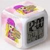 Kids Diana And Roma Show Alarm Clock Watch Table Kids Bell Home Desk Cute Decoration Square Electronic Clock For Student Gifts 5
