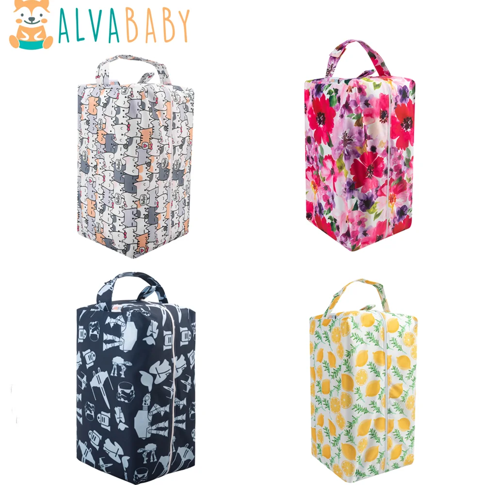 U PICK ALVABABY Diaper Pod Double TPU Layers Cloth Diaper Bag Reusable Bag Waterproof Nappy Diaper Bag Maternity Bag
