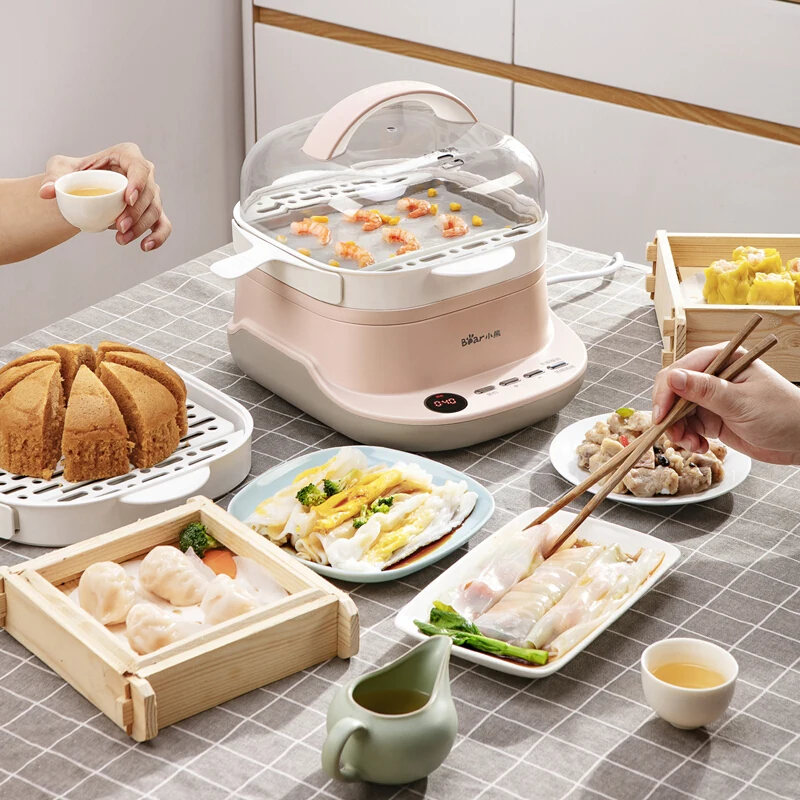New Electric Steamer Food Steamer Drawer Type Cooking Machine Intestine Powder Machine White Color Steamed Sausage