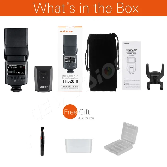 Godox  Camera Flash TT520II with Build-in 433MHz Wireless Signal for Canon Nikon Pentax Olympus DSLR Cameras 2