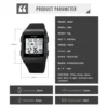 SKMEI 1960  LED Light Wristwatch reloj hombre Digital movement Mens Sport Watch Military Countdown Alarm Clock 5Bar Waterproof 6