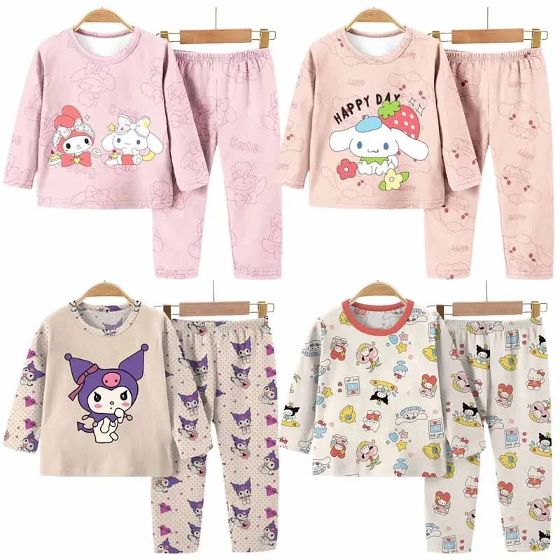 

Sanrios Cinnamoroll Kuromi My Melody Pochacco HelloKittys Kids Boys Girls Home Clothing Pajamas Anime Cartoon Children Nightwear