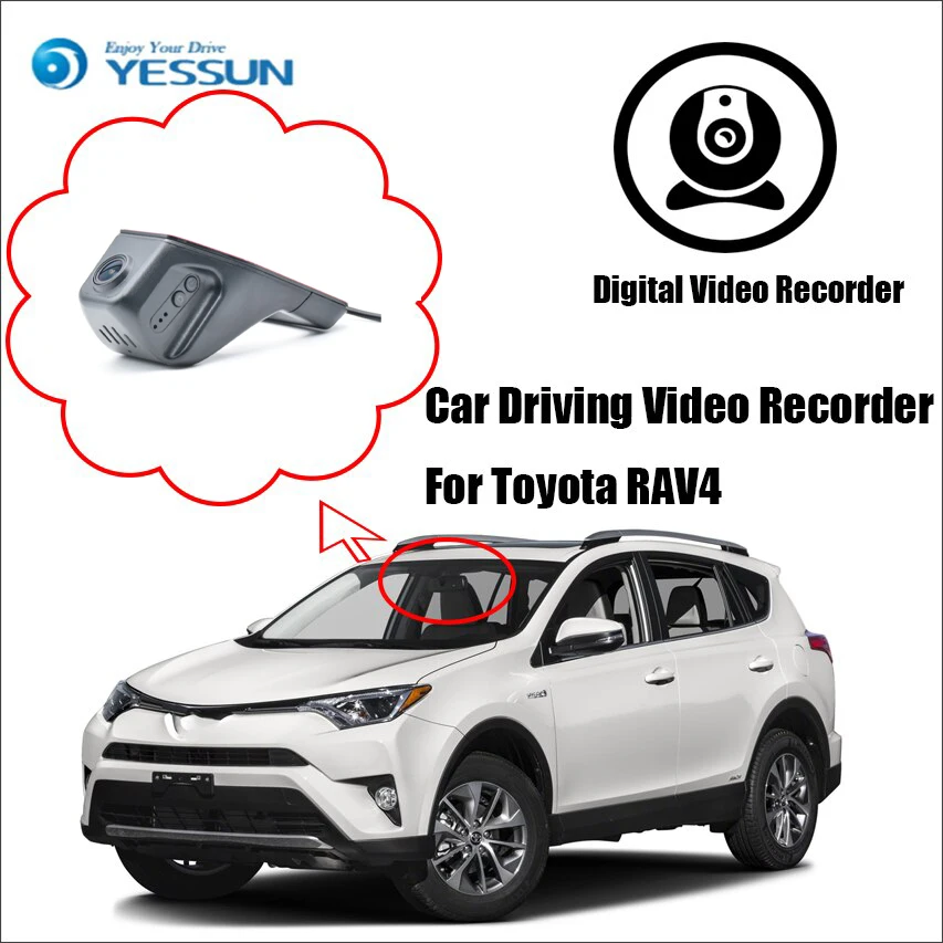 

YESSUN Car Front Dash Camera CAM DVR Driving Video Recorder for Toyota RAV4 Car DVR Wifi Camera Driving Video Recorder