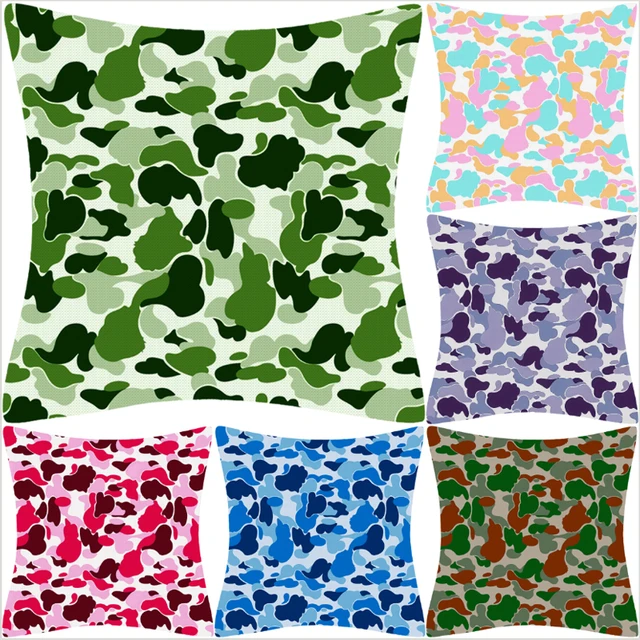 APE-Bape-Camouflage-Square-Pillowcase-Cushion-Cover-Creative