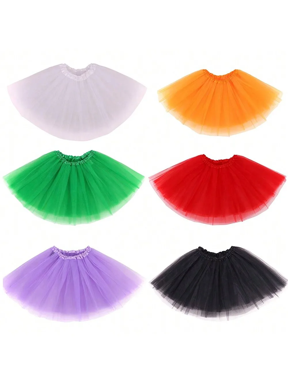 Adult Ballet Tutu Skirt Multicolored Vintage 3 Layered For 80s Cosplay Dance Party Costume Party/birthday