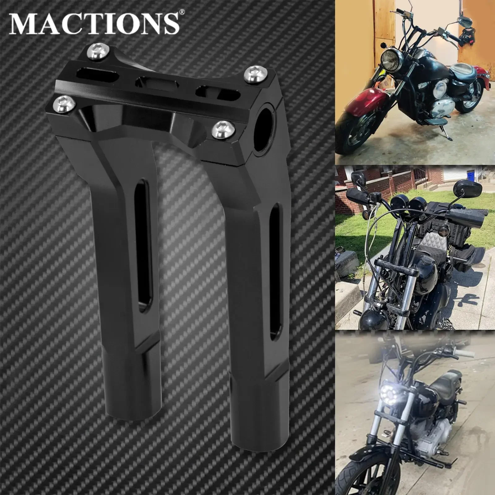 Rehausseurs De Guidon De Moto De 2,5 Cm Compatibles Avec Les Modèles Harley Davidson Sportster, Softail Et Dyna