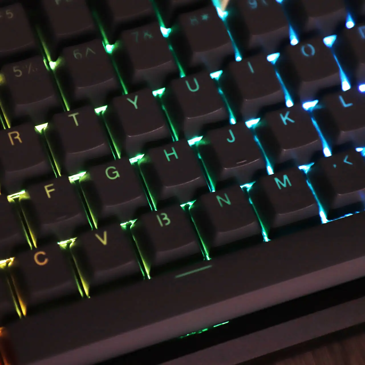 OEM 124 키캡 더블 샷 샤인 스루 PBT 리버스드 카본 마이애미 컬러 ANSI 96 84 68 64 키캡 기계식 키보드용