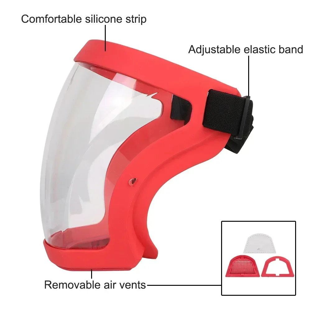 Face Protector Full Face Mask Safety Mask with Filthers Oil-splash Proof Eye Facial Anti-fog Head Cover Work Protection Glasses