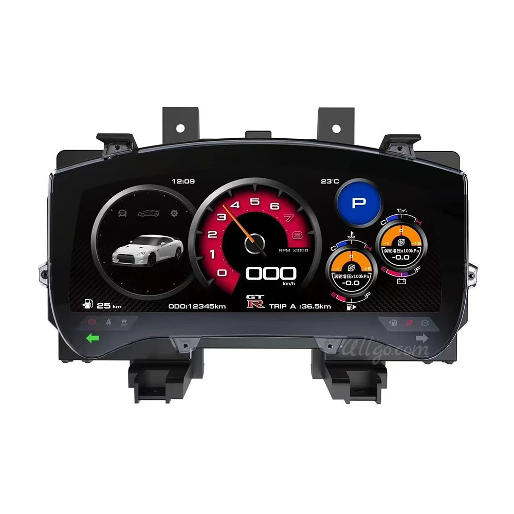 Grupo de instrumentos digitales para Nissan GTR R35 2007-2024 Linux Velocímetro virtual 1