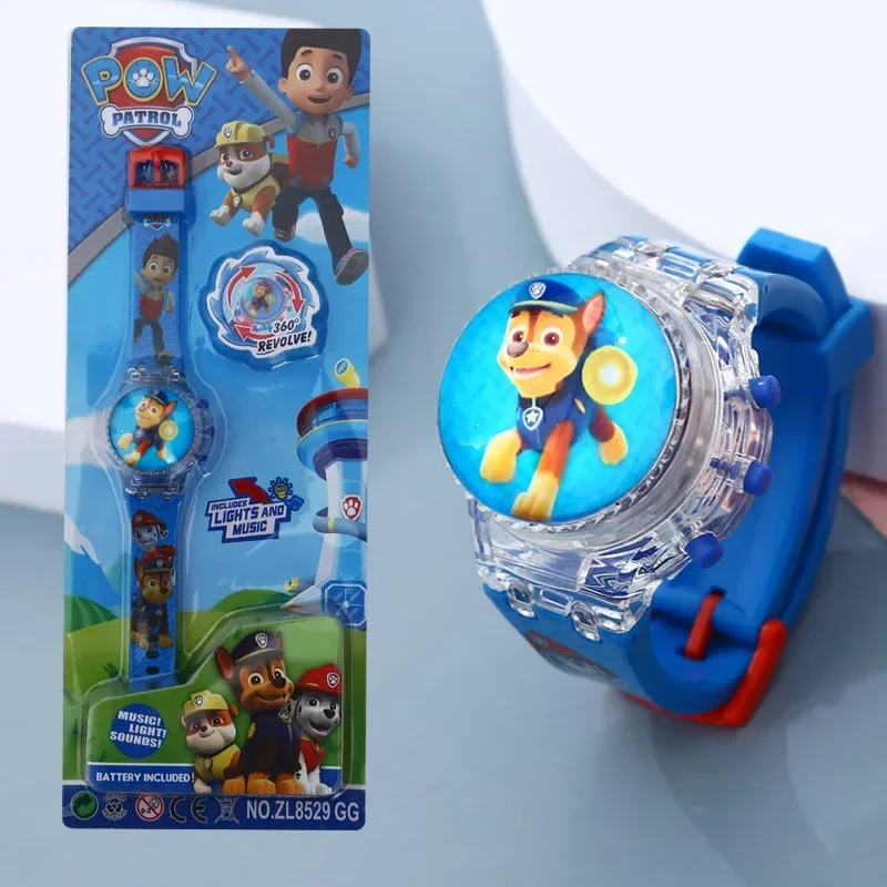 Patrulha pata perseguição crianças dos desenhos animados digital eletrônico meninos flash brilho luz colorida festa de aniversário presentes música relógios relógio