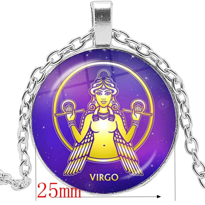 

NEW Exquisite Twelve Constellations Time Gem Pendant Necklace Men and Women All-match Jewelry Retro Sweater Chain Wholesale 2022