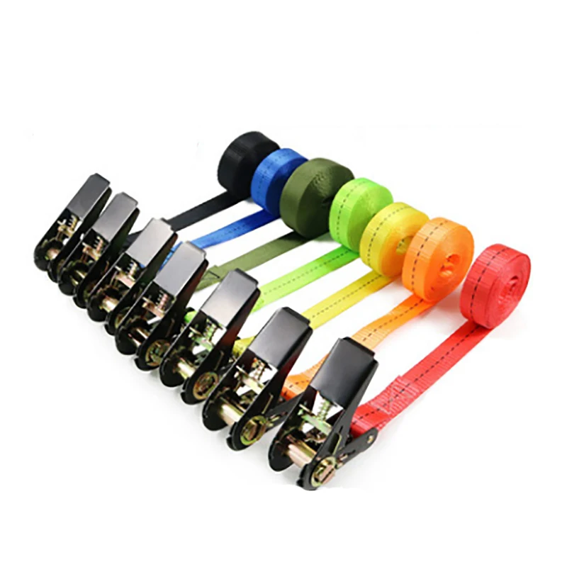 2m Stretch belts Strap for fastening 800Kg Wear Resistant Trailer Loads Heavy Duty Ratchet Strap Cargo Tie Down Durable No Hook For Cargo Straps Cargo Tie Down Strap Tie Down Straps Lashing Strap