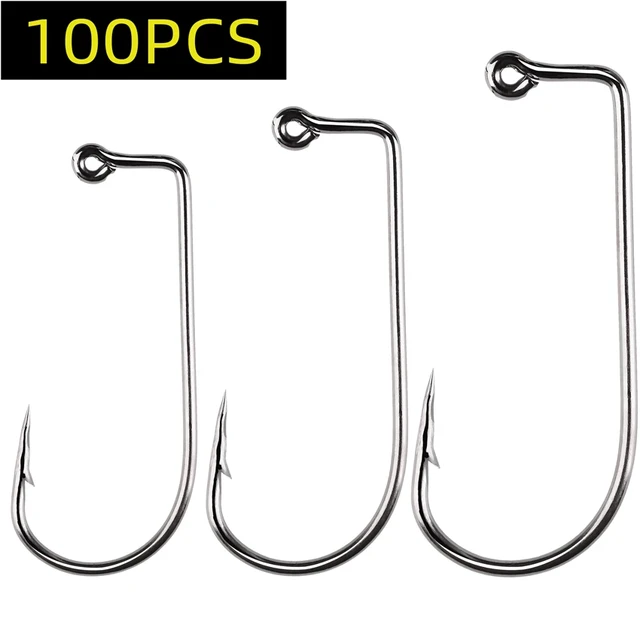 100pcs/bag 90 Degree Jig Fly Tying Strong Wire Saltwater