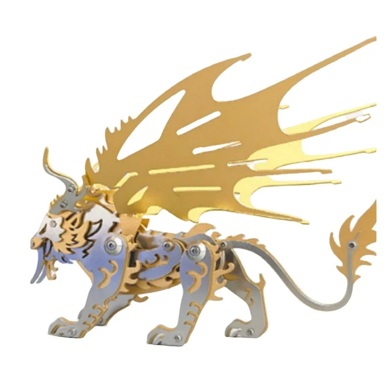 Puzzle 3D Metal Divine Beast Kamaitachi Model Building Kit Per Adulti Animali Meccanici Assemblaggio Fai Da Te Giocattolo Regalo-100 Pezzi +