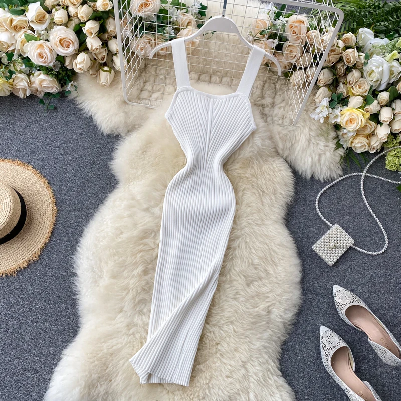 sir the label suvi knit midi dress Sunkissed Curve Knit Midi Dress in Ivory | Size: XS | Knit Fabric main image 0
