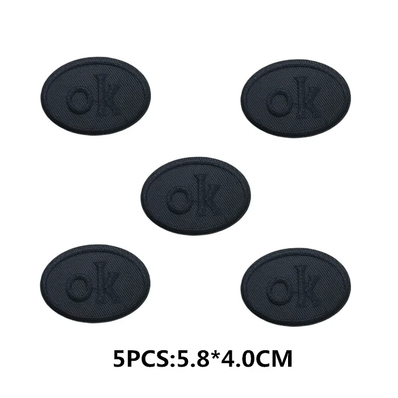 5 Teile/los Punk Stickerei Patches auf Kleidung Streifen DIY Eisen auf Patches für Kleidung Abzeichen Aufkleber Kreuz Geist Appliques – Detail 10