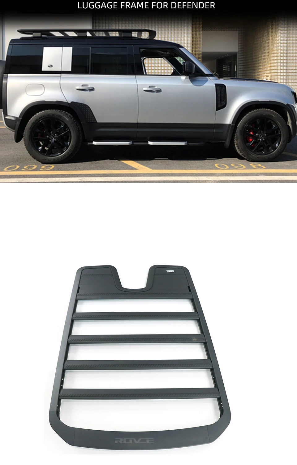 Roof Expedition Rack For Land Rover L663 Defender 110 + All Black