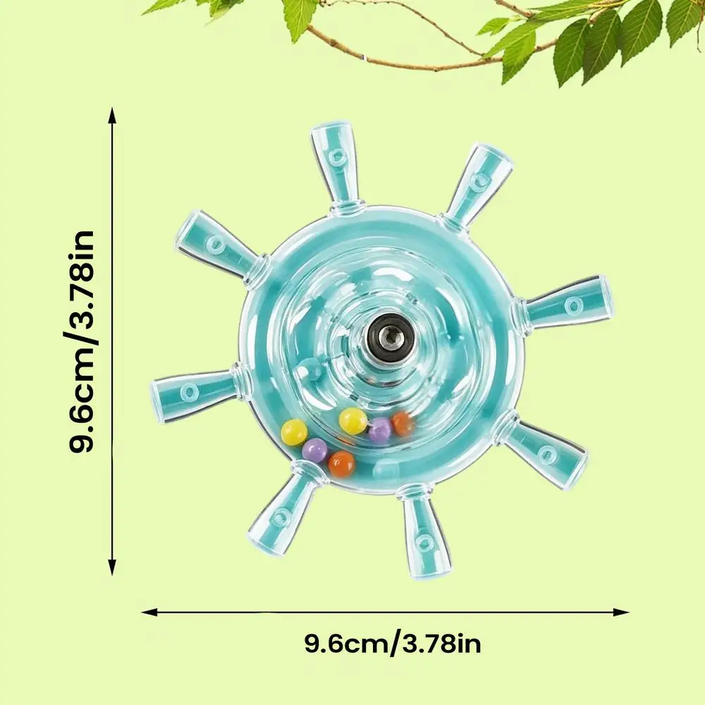 Rotating Bird Chew & Spin Toy with Exercise Wheel and Rattle