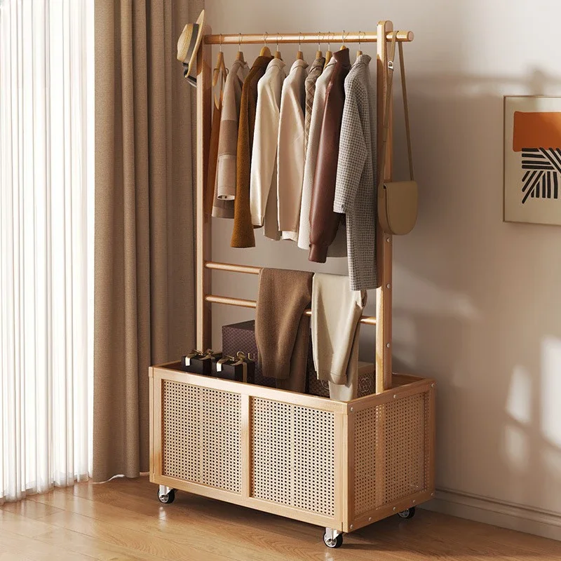 Multifunctional Clothes Hanger Bamboo Coat Racks 1