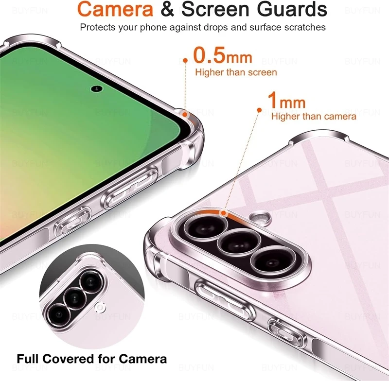 Shockproof Silicone Soft Case - Clear Ultra-Thin Luxury Back Cover