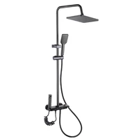 Modern Bathroom Piano Shower Set 4 Functions Rainfall Shower Head Bathtub Faucet Shower System Set 2