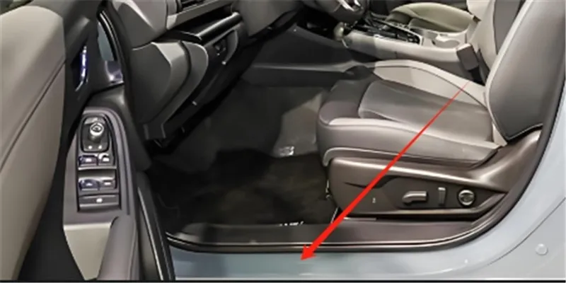 4er-Set Kunststoff-Edelstahl-Einstiegsleisten für Subaru Crosstrek 2022-2025 – Auto-Zubehör, Trittschutz, Einstiegshilfe – Detail 1