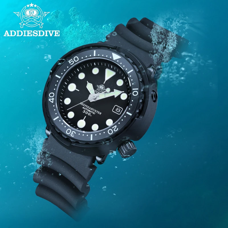 ADDIESDIVE New Men's Automatic Mechanical Wristwatches Men 300m Dive 316L Stainless Steel Sapphire Glass Super Luminous Watches