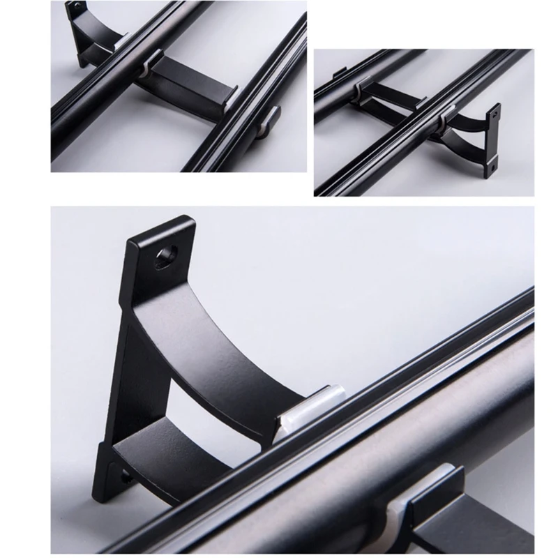 1pc Double Curtain Rod Brackets Window Hardware Holder Home Decor 97BB