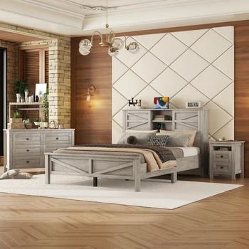 3-Piece Platform Storage Bedroom Set 1