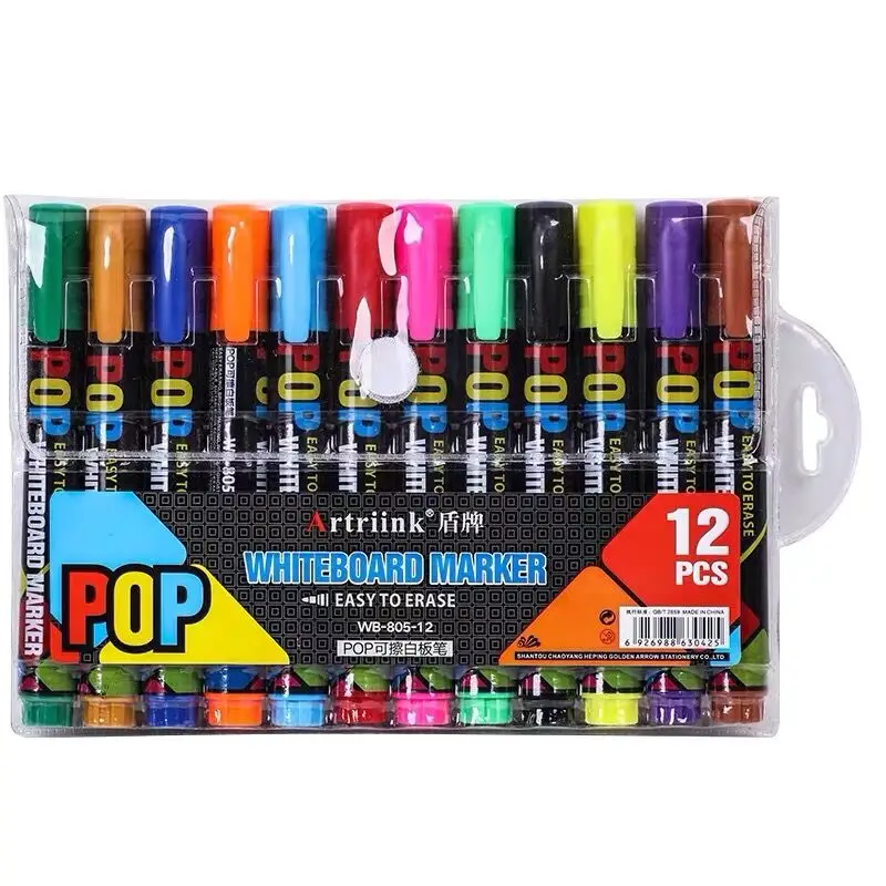 Set of 8 Liquid Chalk Markers Pen Erasable Chalkboard Neon Pen for  Sign/Window