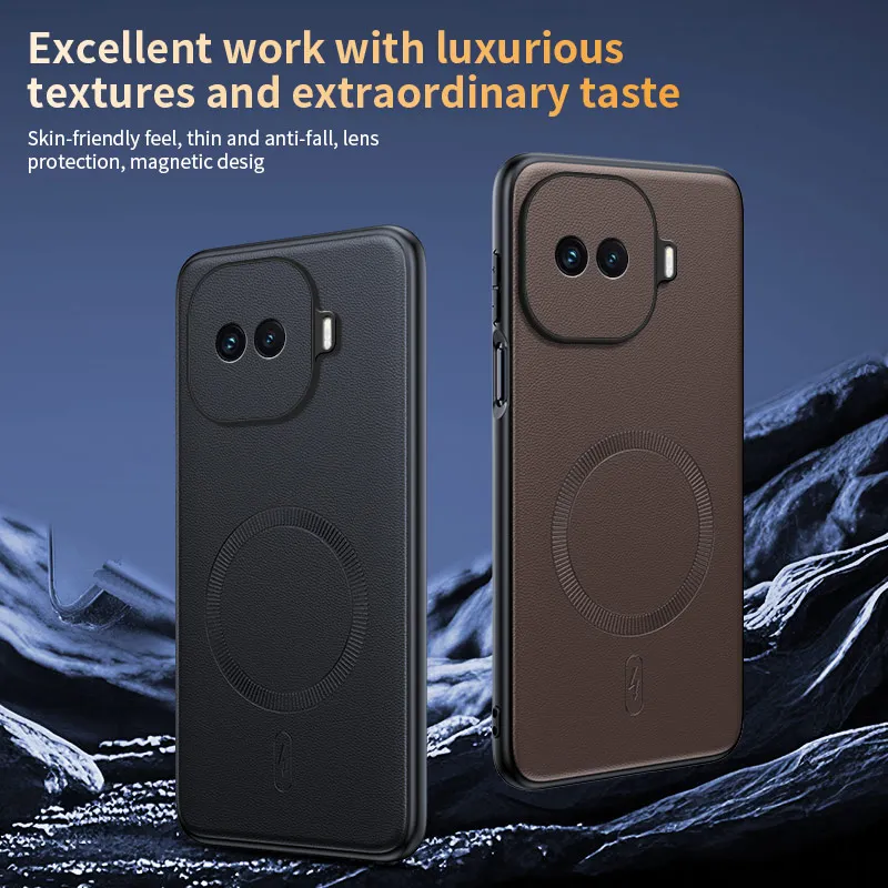 Luxurious Magnetic PU Leather Shockproof Case with Skin-Feel Finish