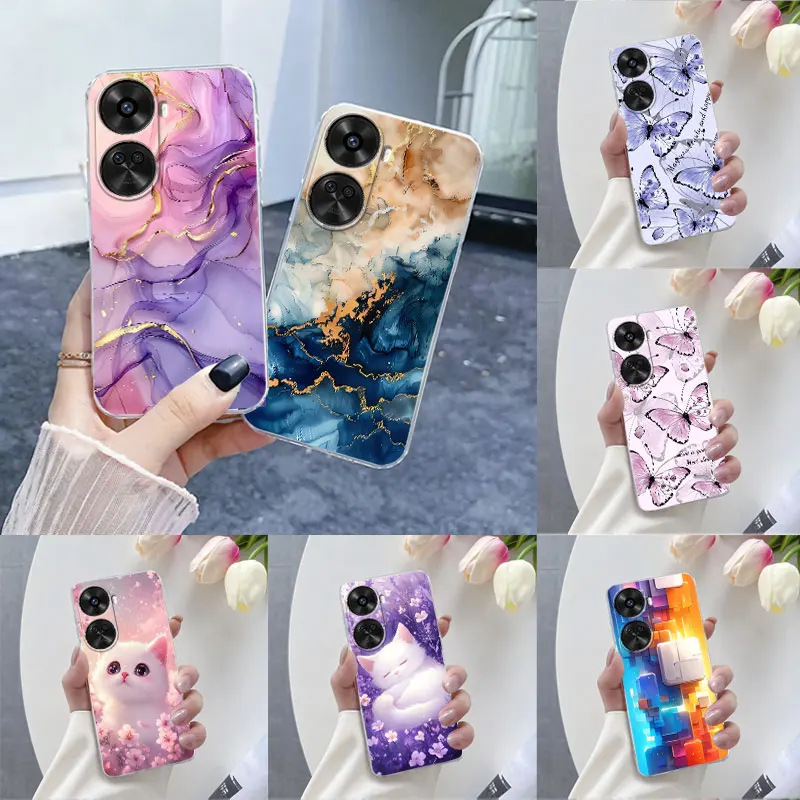 Luxury Floral Clear Silicone Protective Phone Case