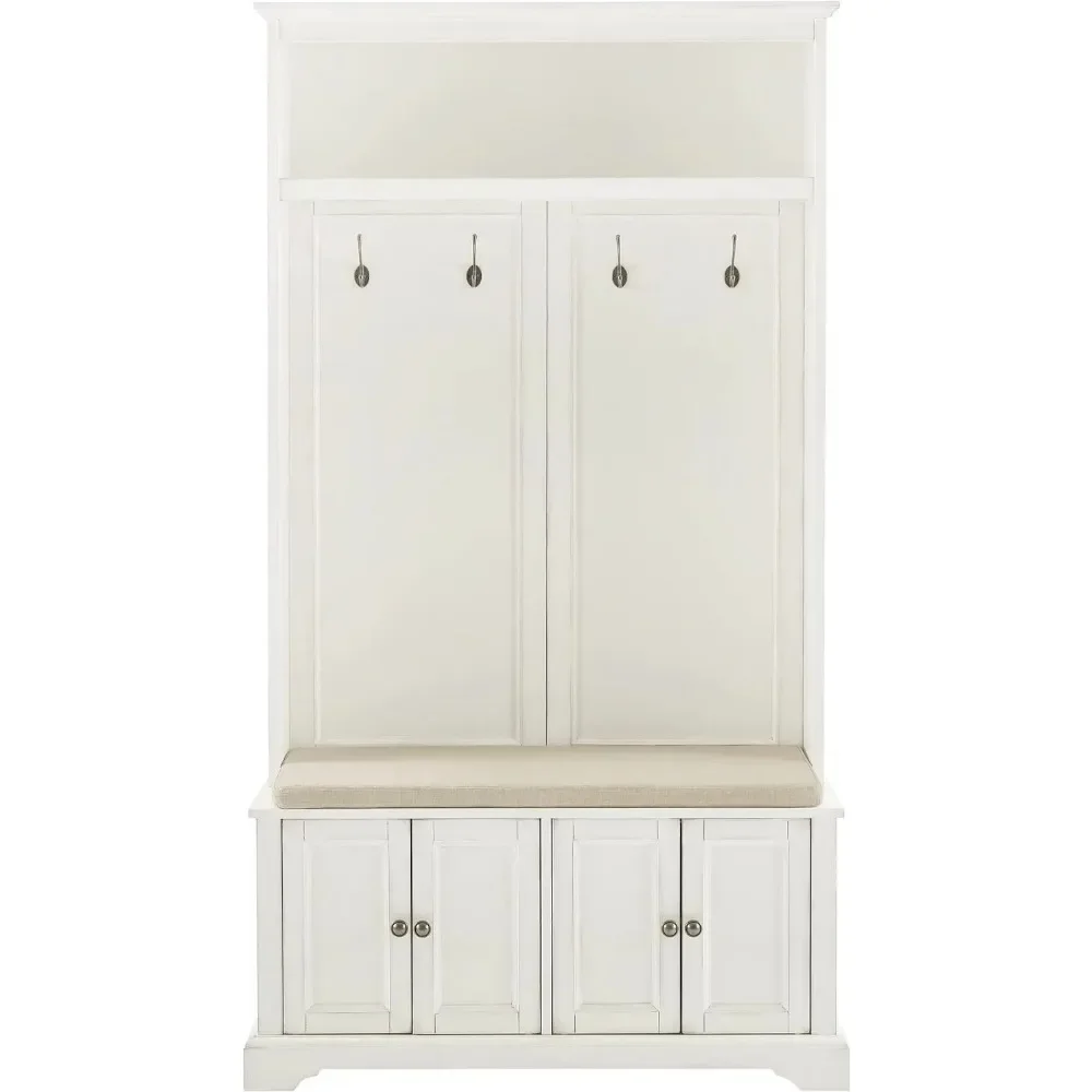 Holbrook Hall Tree, Distressed White 3