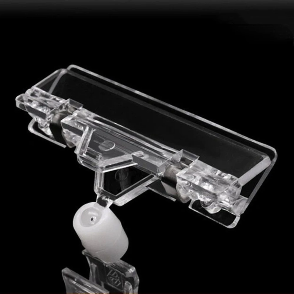 Transparent Plastic Card Display Stand Double Clips Card Business Advertising Folder 3.3&rdquo;4.95&rdquo; Sign Adjustable Holder Loripos