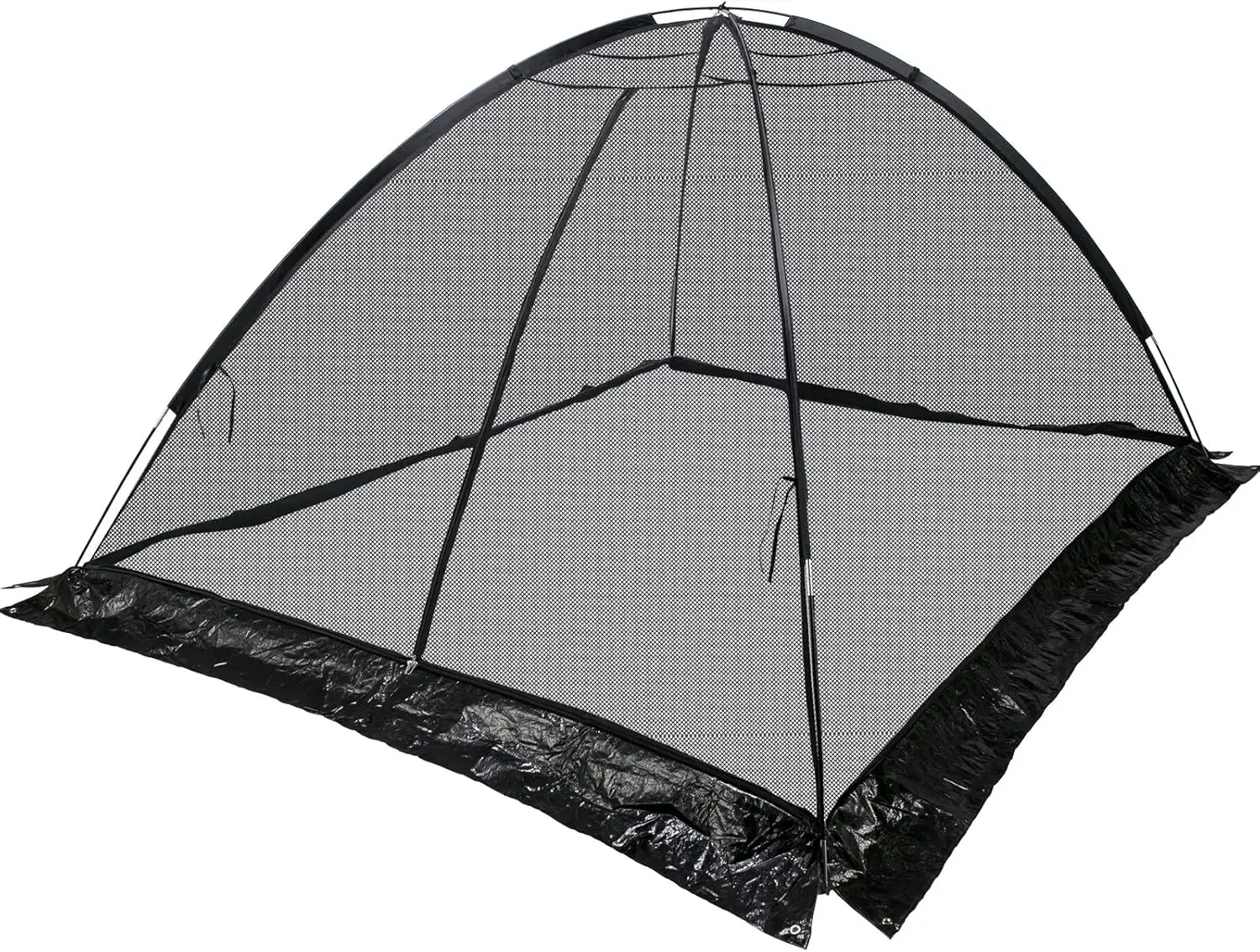 Pond Cover Dome, 7x9 FT Garden Net, 1/2 inch Mesh Dome Net Covers with Zipper and Wind Rope, Black Nylon 4