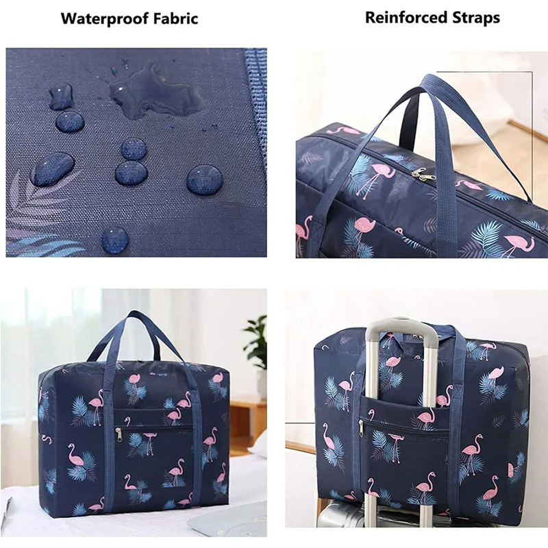 Składane torby podróżne nylonowe torba o dużej pojemności bagażowe wodoodporne torebki kobiet mężczyzn woreczki podróżne Organizer opakowanie na ubrania