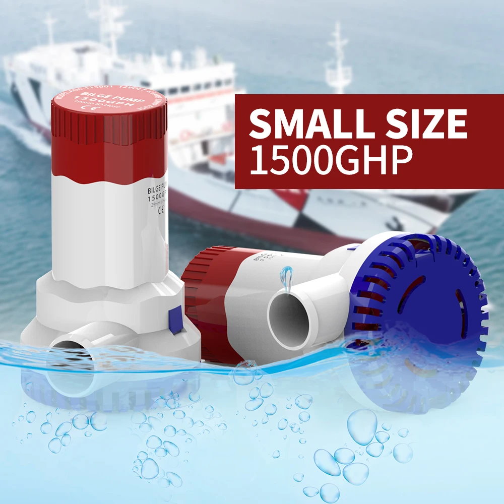 สี่รุ่น Bilge Pump 24/12VDC 1500/1100GPH ชุด High Flow Power Submersible ปั๊มน้ำพร้อมสวิตช์สำหรับ Garden Home 1