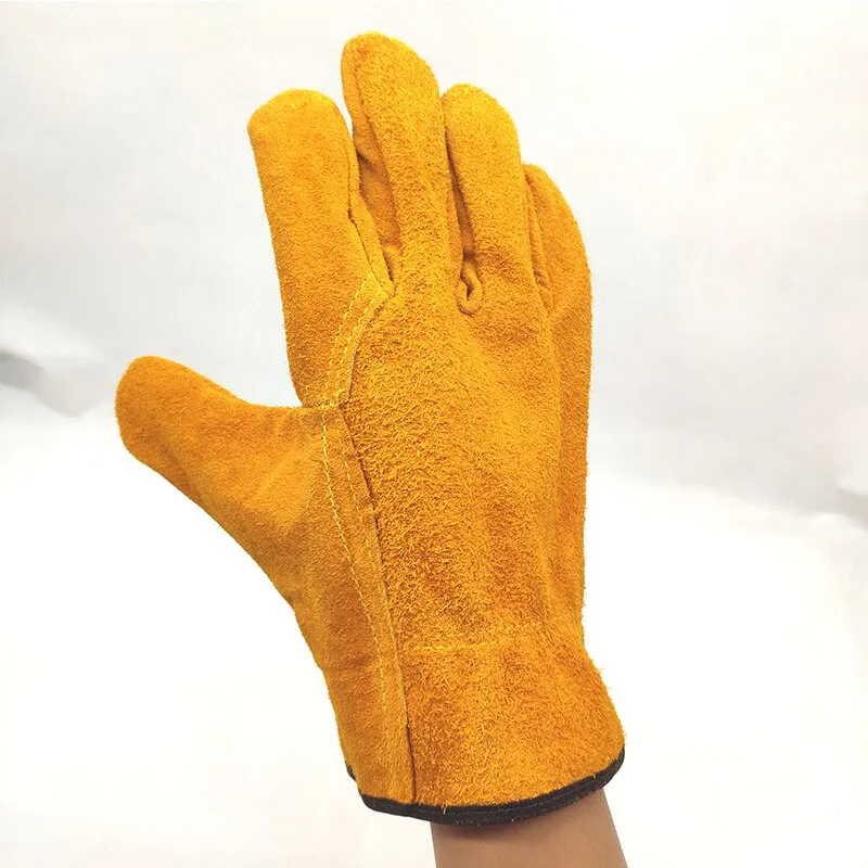 Men Work Gloves Soft Cowhide Driver Hunting Driving Farm Garden Welding Security Protection Safety Mechanic work glovers Glove