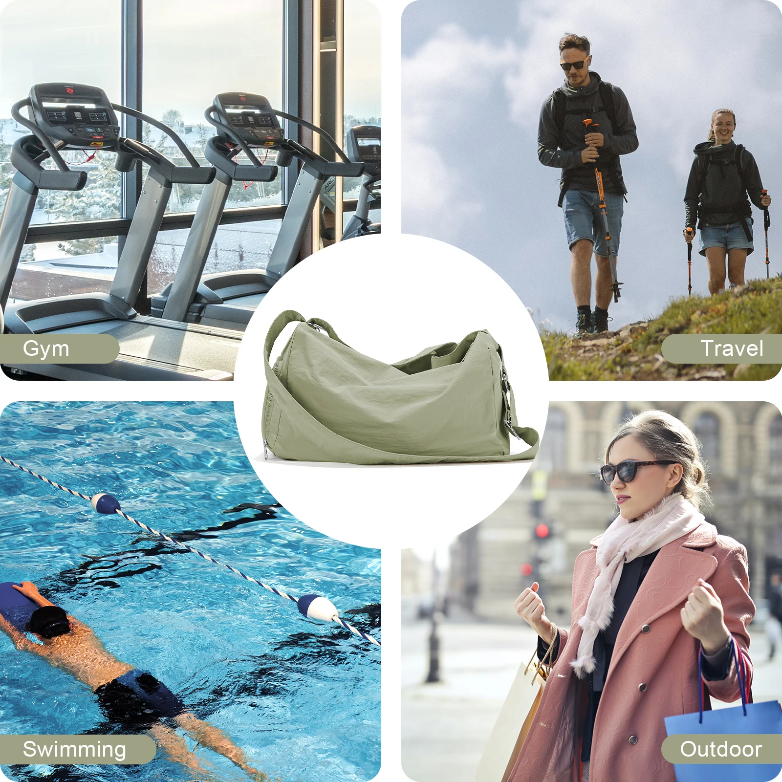 Waterproof Swimming Bag Pack Dry Shoulder Bag for Beach Boat Sports Case Travel bag, Tote Bag, Women Men Sports and Fitness Bag