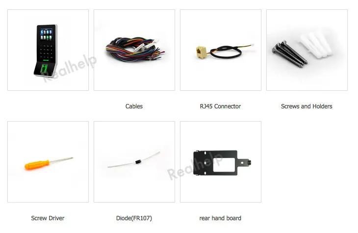 Zadní konektory docházkového zařízení