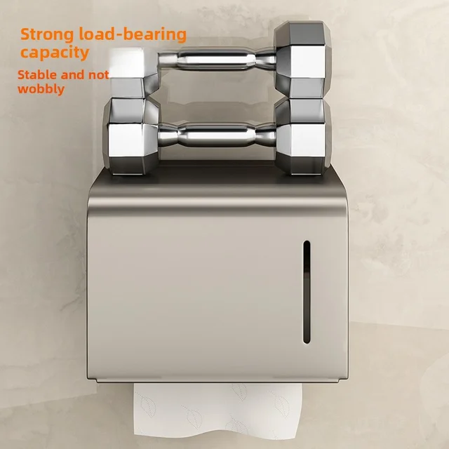 กล่องกระดาษชําระกันน้ําติดผนังม้วนกระดาษลิ้นชักผ้าเช็ดตัวลิ้นชักชั้นวางของออแกไนเซอร์ห้องน้ํา 4