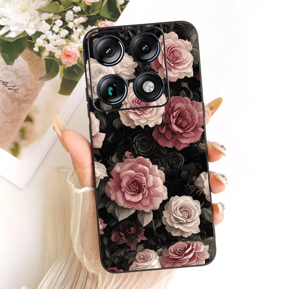 Floral Marble Soft Silicone Protective Case