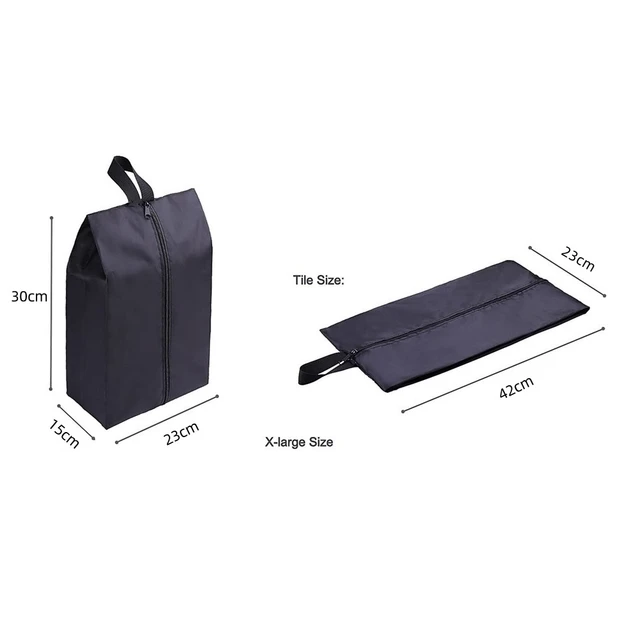 2/4-Pack Portable Waterproof Nylon Shoe Bags – Zippered Travel Organizer 6