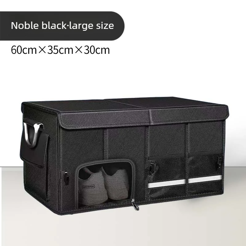 Foldable Waterproof Oxford Cloth Car Trunk Organizer - Large Capacity, Portable Storage for Camping, Fishing, and Travel Accessories