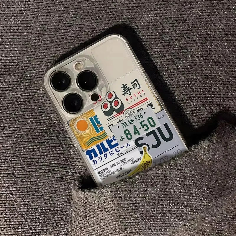 Japanese Style Ticket Sushi Phone Case - Unique Design Protective Cover