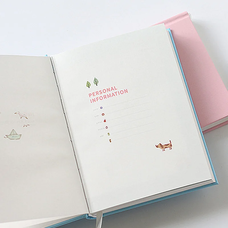 365-Day Minimalist Planner: Portable Hardcover Notebook with Colored Pages